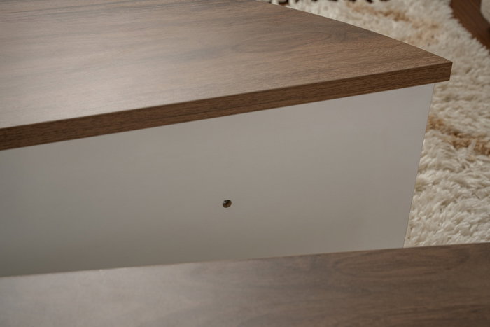 Nordure Mesa de Centro Orion Nogal y Blanco 90x30x60cm 85x35x30cm